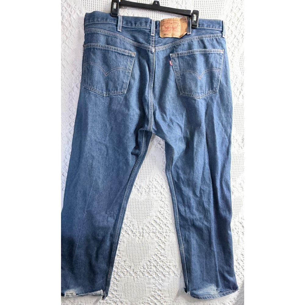 Vintage Levis 501 Mens 40x31 Blue Jeans Made in USA 2002 Button Fly Denim NICE! - Picture 2 of 7